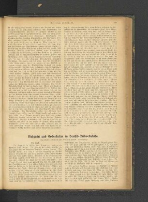 Viehzucht und Bodenkultur in Deutsch-Südwestafrika.