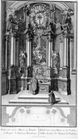 Altar, Blatt 4 aus der Mappe "Altäre und Beichtstuhl aus Bamberg"