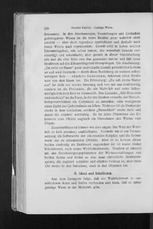 II. Ideen und Intuitionen.