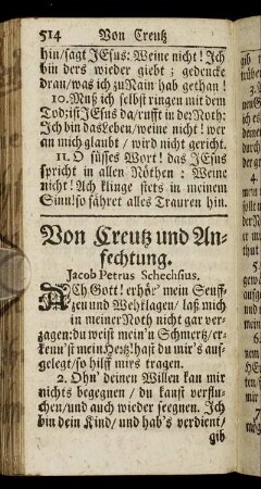 Von Creutz und Anfechtung.
