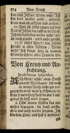 Von Creutz und Anfechtung.