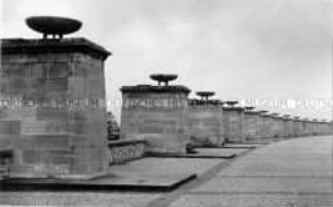 Die "Straße der Nationen" in der Gedenkstätte Buchenwald