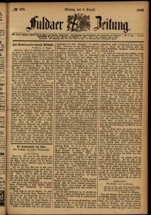 Ausgabe vom Montag, den 09. August 1886.