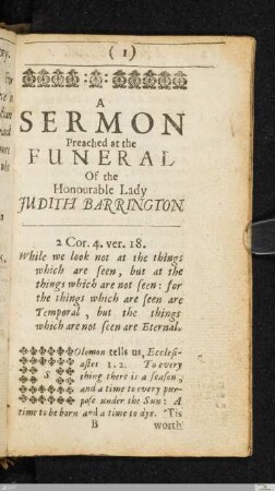 A funeral sermon