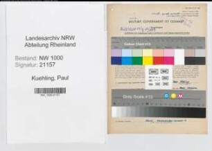 Entnazifizierung Paul Kuehling, geb. 20.12.1896 (Postangestellter)