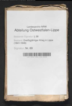 Kontributionsleistungen an die kaiserliche Garnision zu Arnsberg