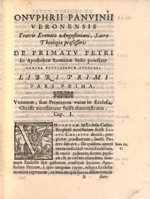 De primatu Petri et apostolicae sedis potestate libri tres ...