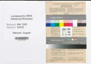 Entnazifizierung August Menzen, geb. 15.10.1900 (Verm.Techniker)