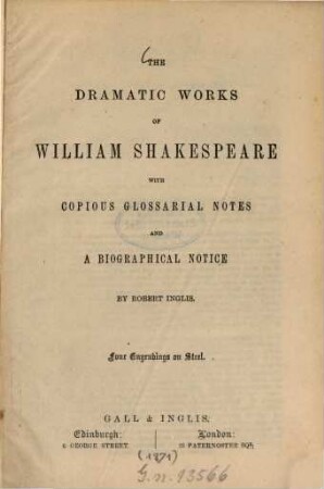 The dramatic works of William Shakespeare