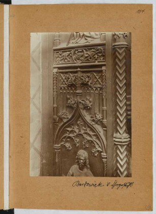 Dom, Bardowick: Detail Chorgestühl (aus: Skizzen- und Fotoalbum 25)