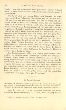 5. Forstwirthschaft