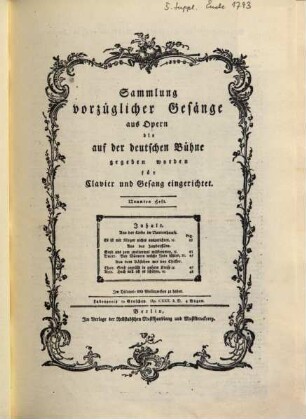 Sammlung vorzüglicher Gesänge aus Opern die auf der deutschen Bühne gegeben worden : fürs Clavier und Gesang eingerichtet ; op. CXXX d. D., 9