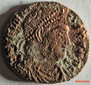 Römische Münze, Nominal Centenionalis, Prägeherr Valens, Prägeort Lyon, Original