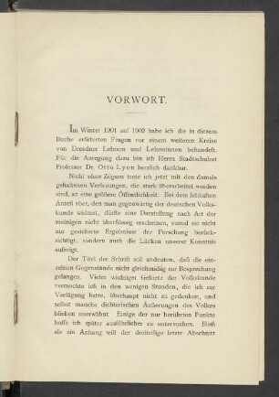 Vorwort.