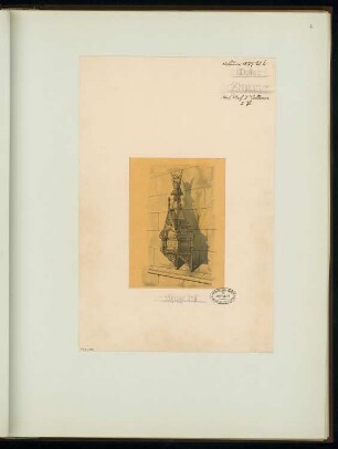 Briefkasten für die Reichspost Monatskonkurrenz Februar 1877: Perspektivische Ansicht
