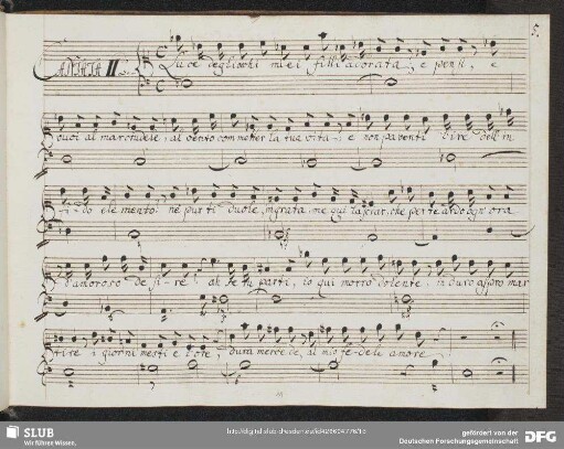 Cantata II: Luce degli occhi miei