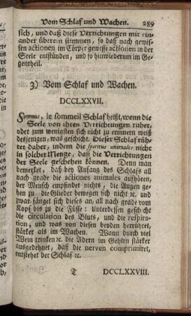 3. Vom Schlaf und Wachen.