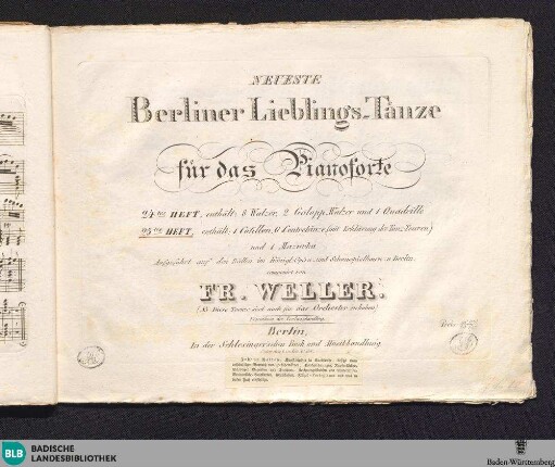 25: Neueste Berliner Lieblings-Tänze für das Pianoforte