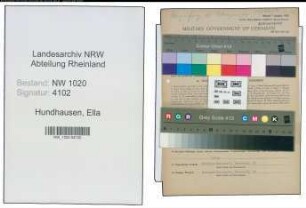 Entnazifizierung Ella Hundhausen , geb. 29.07.1899 ()
