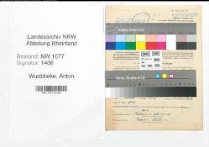 Entnazifizierung Anton Wuebbeke , geb. 06.07.1922 (Polizist)