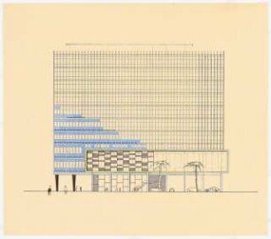 New Central National Bank of Iraq, Bagdad: Ansicht Norden 1:200