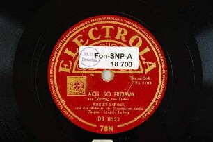 Ach, so fromm : aus "Martha" / von Flotow
