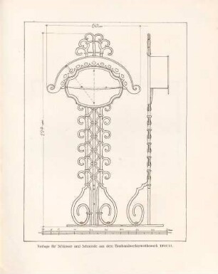 Vorlage für Schlosser und Schmiede aus dem Bauhandwerkerwettbewerb 1910/11