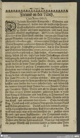 Freund in der Noth