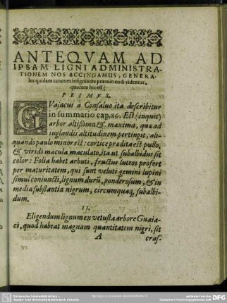 Antequam Ad Ipsam Ligni Administrationem Nos Accingamus, Generales quidam canones insigniores praemittendi videntur, quotum hic est