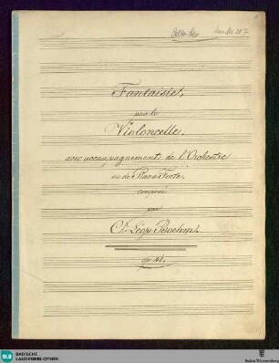 Fantasies - Don Mus.Ms. 207 : vlc, orch; A