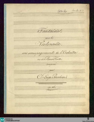 Fantasies - Don Mus.Ms. 207 : vlc, orch; A