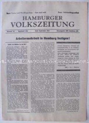 Illegale Ausgabe der "Hamburger Volkszeitung" u.a. zur Bundestagswahl