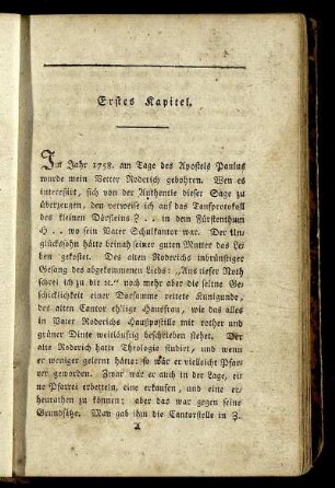 Erstes Kapitel. - Fünftes Kapitel.
