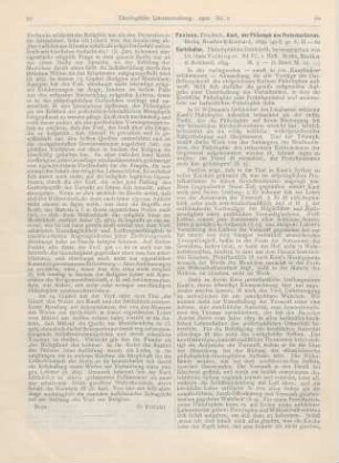 60-62 [Rezension] Paulsen, Friedrich, Kant, der Philosoph des Protestantismus