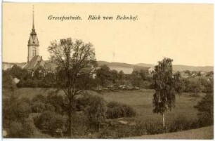 Großpostwitz. Blick vom Bahnhof