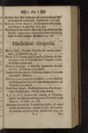Medicinae vituperia.