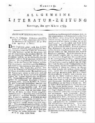 Ordonnance provisoire arreté par le Roi : concernant l'exercise & les manoeuvres de l'Infanterie ; du 20 mai 1788. - Metz : Collignon, 1788