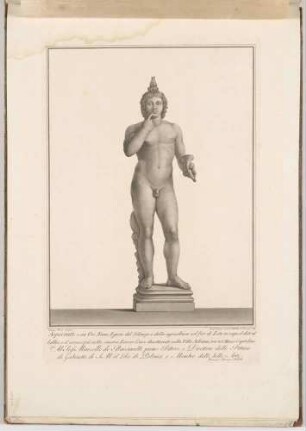 Arpocrate o sia Oro Nume Egizio del Silenzio e della agricoltura (Harpokrates), aus der Folge "Choix des meilleures statues antiques"