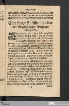Eine kurtze Anführung / wie mit Angefochtenen Personen umzugehen.