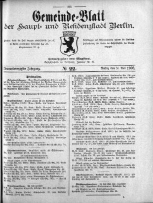 1908,22: No. 22, 31. Mai 1908