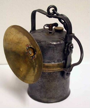 Acetylen-Handlampe mit Gelenkbügelverschluß