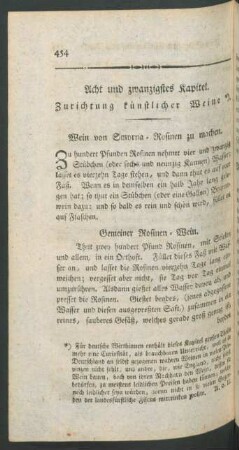 Acht und zwanzigstes Kapitel. Zurichtung künstlicher Weine