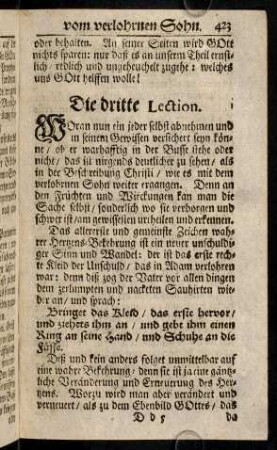 423-430, Die dritte Lection