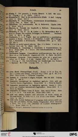 Botanik (Nr. 580-774)