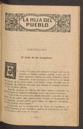 Capítulo XVI - El festín de los usurpadores