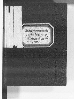 Alphabethisches Namenverzeichnis zum Sterberegister Kleinwelka
