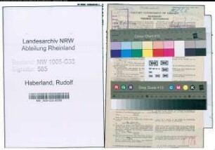 Entnazifizierung Rudolf Haberland , geb. 05.01.1900 (Lehrer)