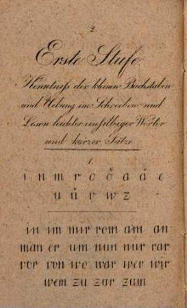 Neue Schreib- und Leseschule : oder geordneter Stoff zu den ersten Schreib- und Leseübungen, welche gleichzeitig beginnen, stufenweise mit einander fortschreiten und den Sprachunterricht zweckmäßig vorbereiten und unterstützen