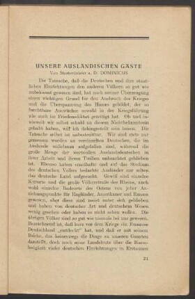 Unsere ausländischen Gäste