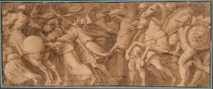 Der Raub der Sabinerinnen (nach einem Fresko Polidoros an der Fassade des Palazzo Ricci in Rom)